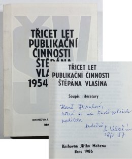 Třicet let publikační činnosti Štěpána Vlašína 1954 - 1984	
