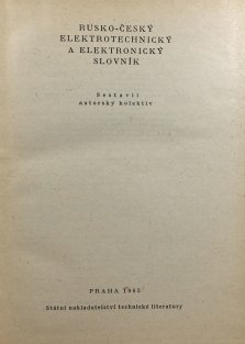 Rusko-český elektrotechnický a elektronický slovník