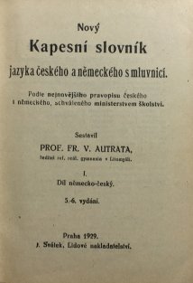 Nový kapesní slovník jazyka českého a německého s mluvnicí