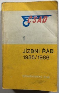 Jízdní řád 1985/1986 středočeský kraj