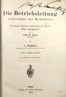 Die Betriebsleitung insbesondere der Werkstätten