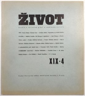 Život XIX - 4 - Studie o výtvarné práci a umělecké kultuře