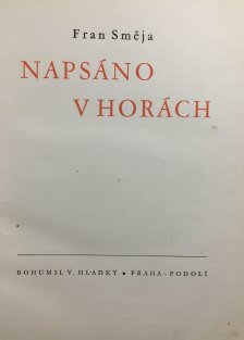 Napsáno v horách