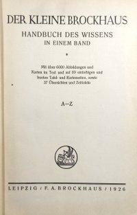 Der kleine Brockhaus A-Z - Handbuch des Wissens in einem Band