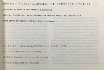 Pět století - knihtisk v Československu v 15. století (česky / anglicky)