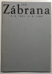 Jan Zábrana 4. 6. 1931 - 3. 9. 1984