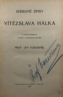 Sebrané spisy Vítězslava Hálka