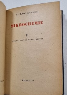 Mikrochemie I. - Mikroanalysa kvalitativní